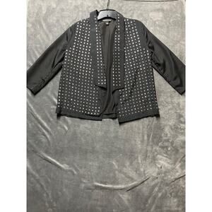 Rock&Republic Studded Open Front Jacket Woman Sz 4 Goth Glam Punk Rock Night Out